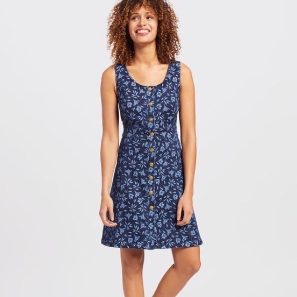 Draper James Dresses & Skirts - Draper James Floral Button Front Denim Dress